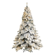 Nearly Natural 7ft Flocked Austria Fir Christmas Tree w/ 400 Warm White LED