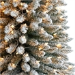 Nearly Natural 11ft Flocked Pencil Christmas Tree w/ 850 Clear Lights