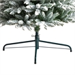 Nearly Natural 11ft Flocked Pencil Christmas Tree w/ 850 Clear Lights