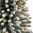Nearly Natural 12ft Flocked Pencil Christmas Tree w/ 1000 Clear Lights