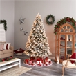Nearly Natural 9ft Flocked South Carolina Spruce Christmas Tree w/ 850 Clear LED