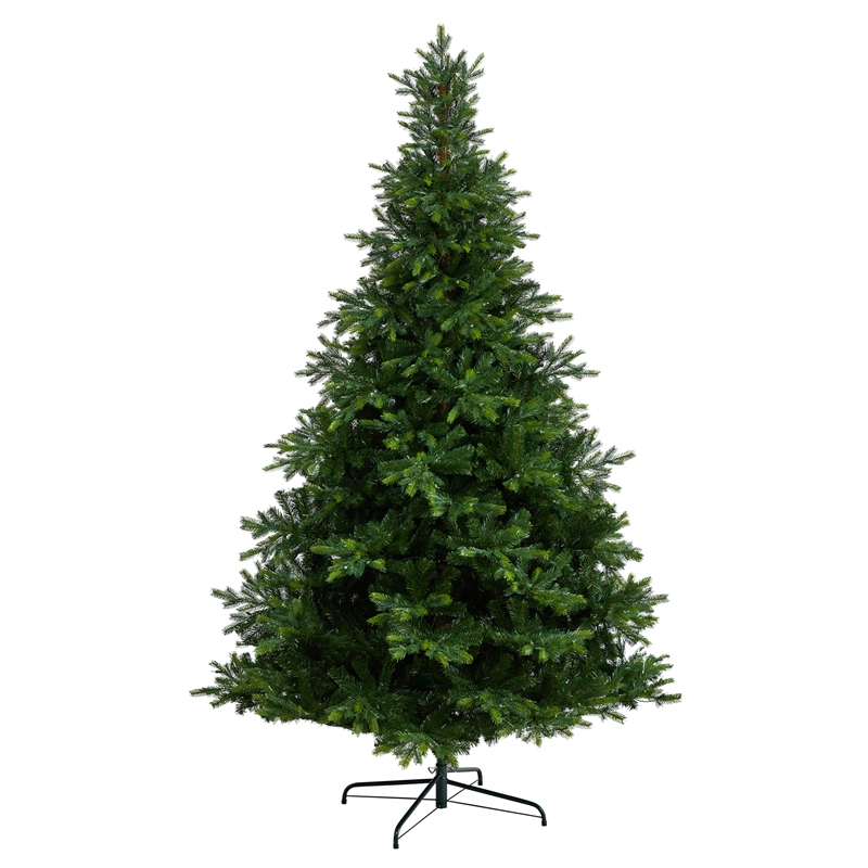 Nearly Natural 9ft North Carolina Spruce Christmas Tree w/ 750 Clear Lights