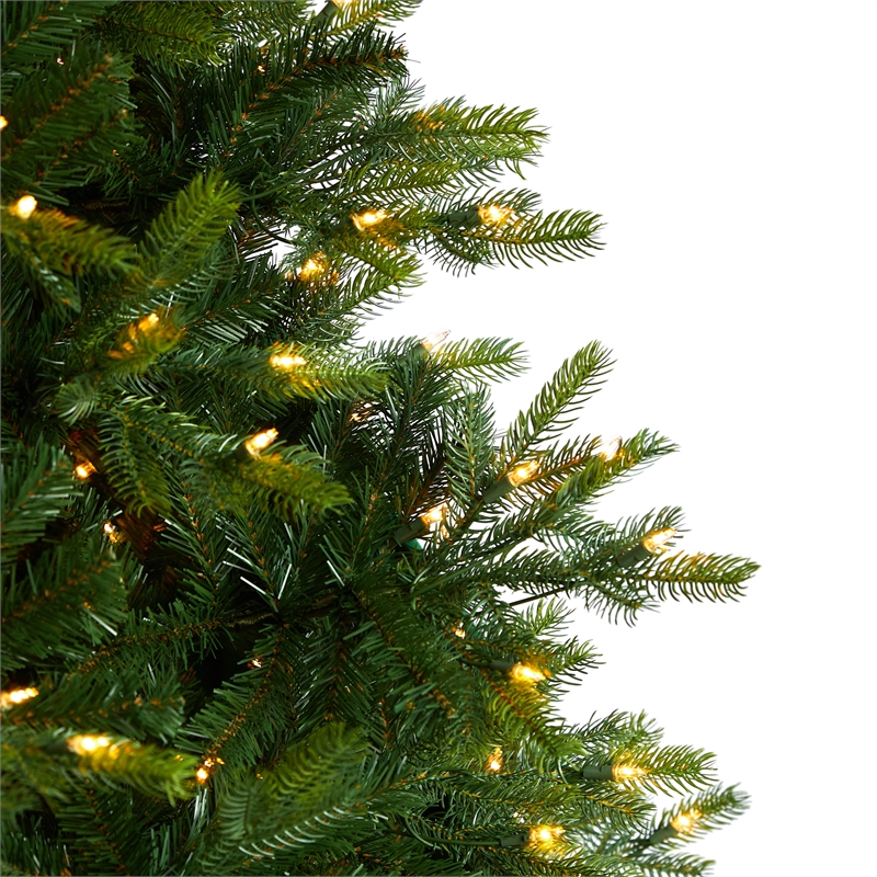 Nearly Natural 9ft North Carolina Spruce Christmas Tree w/ 750 Clear Lights