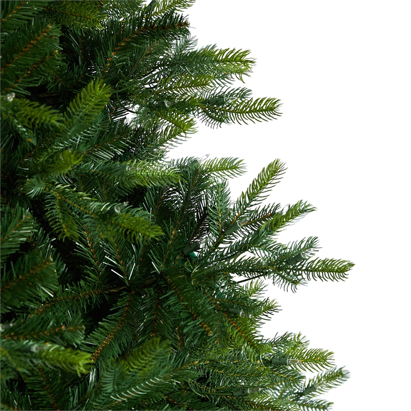 Nearly Natural 9ft North Carolina Spruce Christmas Tree w/ 750 Clear Lights
