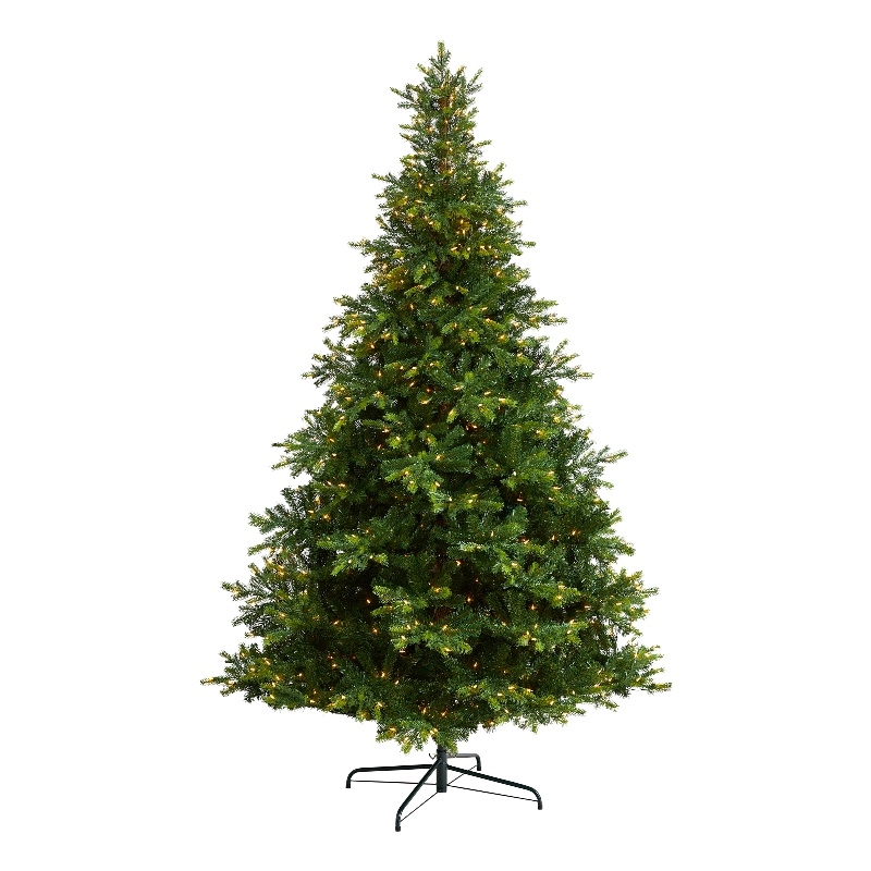 Nearly Natural 9ft North Carolina Spruce Christmas Tree w/ 750 Clear Lights