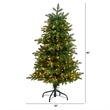 Nearly Natural 4ft South Carolina Fir Christmas Tree w/ 250 Clear Lights