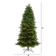 Nearly Natural 7ft South Carolina Fir Christmas Tree w/ 550 Clear LED Lights