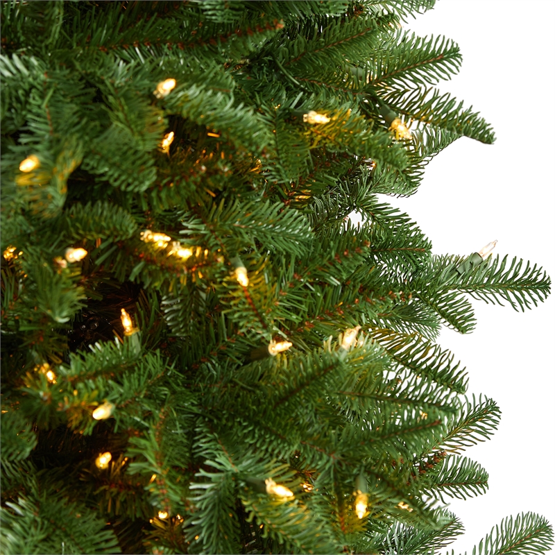 Nearly Natural 7ft South Carolina Fir Christmas Tree w/ 550 Clear LED Lights
