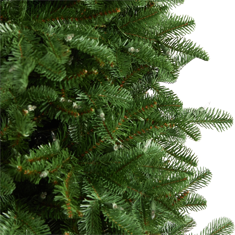 Nearly Natural 7ft South Carolina Fir Christmas Tree w/ 550 Clear LED Lights