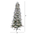 Nearly Natural 7.5ft Flocked Alaskan Pre-Lit Christmas Tree 350 LED Lights