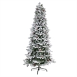 Nearly Natural 7.5ft Flocked Alaskan Pre-Lit Christmas Tree 350 LED Lights