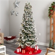 Nearly Natural 7.5ft Flocked Alaskan Pre-Lit Christmas Tree 350 LED Lights