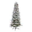 Nearly Natural 7.5ft Flocked Alaskan Pre-Lit Christmas Tree 350 LED Lights