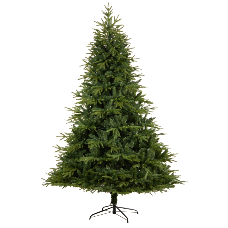 Nearly Natural 8ft Colorado Mountain Fir Natural Look Christmas Tree w/ 700 LED