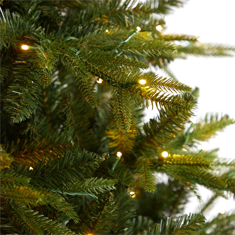 Nearly Natural 8ft Colorado Mountain Fir Natural Look Christmas Tree w/ 700 LED