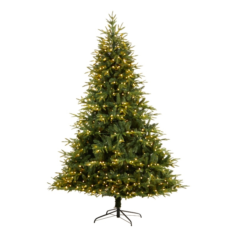 Nearly Natural 8ft Colorado Mountain Fir Natural Look Christmas Tree w/ 700 LED