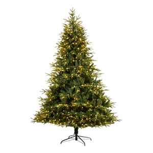 Nearly Natural 8ft Colorado Mountain Fir Natural Look Christmas Tree w/ 700 LED