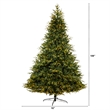 Nearly Natural 9ft Colorado Mountain Fir Natural Look Christmas Tree w/ 900 LED