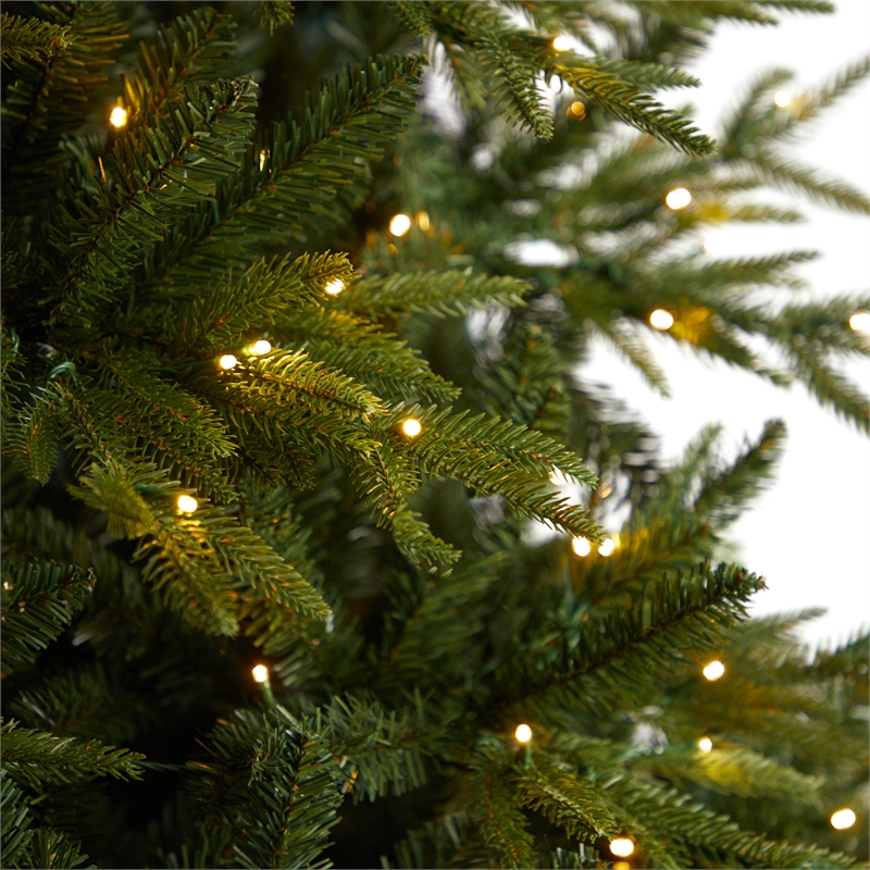Nearly Natural 9ft Colorado Mountain Fir Natural Look Christmas Tree w/ 900 LED