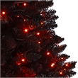 Nearly Natural 4ft Black Halloween Christmas Tree in Urn w/100 Orange LED Lights