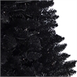 Nearly Natural 4ft Black Halloween Christmas Tree in Urn w/100 Orange LED Lights