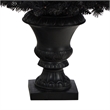 Nearly Natural 4ft Black Halloween Christmas Tree in Urn w/100 Orange LED Lights