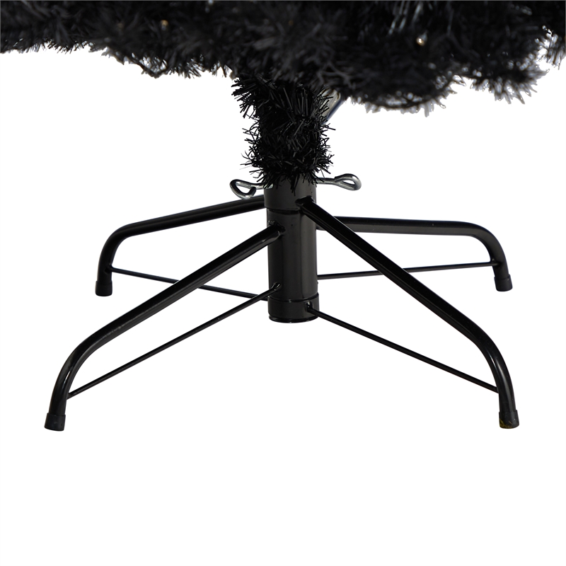 Nearly Natural 6ft Black Christmas Tree w/ 400 Clear LED Lights and 1036 Tips