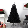 Nearly Natural 6ft Black Christmas Tree w/ 400 Clear LED Lights and 1036 Tips