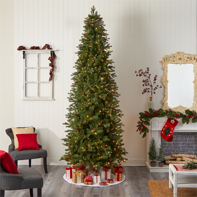 Nearly Natural 10ft Fraser Fir Christmas Tree w/ 780 Multicolor LED Lights