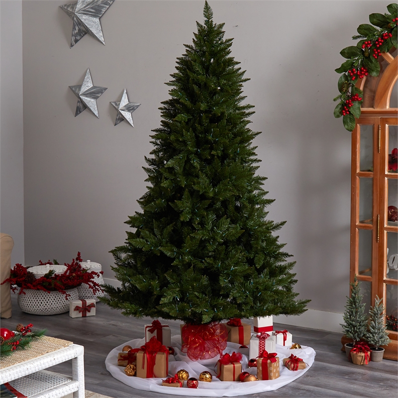 Nearly Natural 7.5ft Vermont Spruce Christmas Tree w/ 650 Color Changing