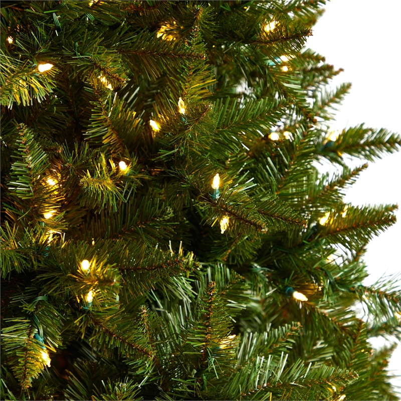 Nearly Natural 9ft Vermont Spruce Christmas Tree w/ 850 Color Changing