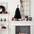Nearly Natural 3ft Black Christmas Tree w/ 50 LED Lights 118 Bendable Branches