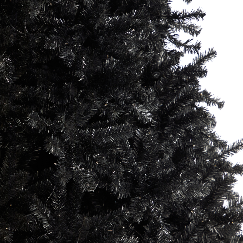 Nearly Natural 10ft Black Christmas Tree with 950 Clear LED Lights 3056 Tips