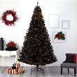 Nearly Natural 10ft Black Christmas Tree with 950 Clear LED Lights 3056 Tips