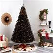 Nearly Natural 10ft Black Christmas Tree with 950 Clear LED Lights 3056 Tips