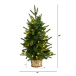 Nearly Natural 2ft Artificial Christmas Tree in Decorative Basket