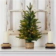 Nearly Natural 2ft Artificial Christmas Tree in Decorative Basket