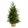 Nearly Natural 2ft Artificial Christmas Tree in Decorative Basket