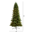 Nearly Natural 9ft South Carolina Fir Christmas Tree w/ 750 Clear LED Lights