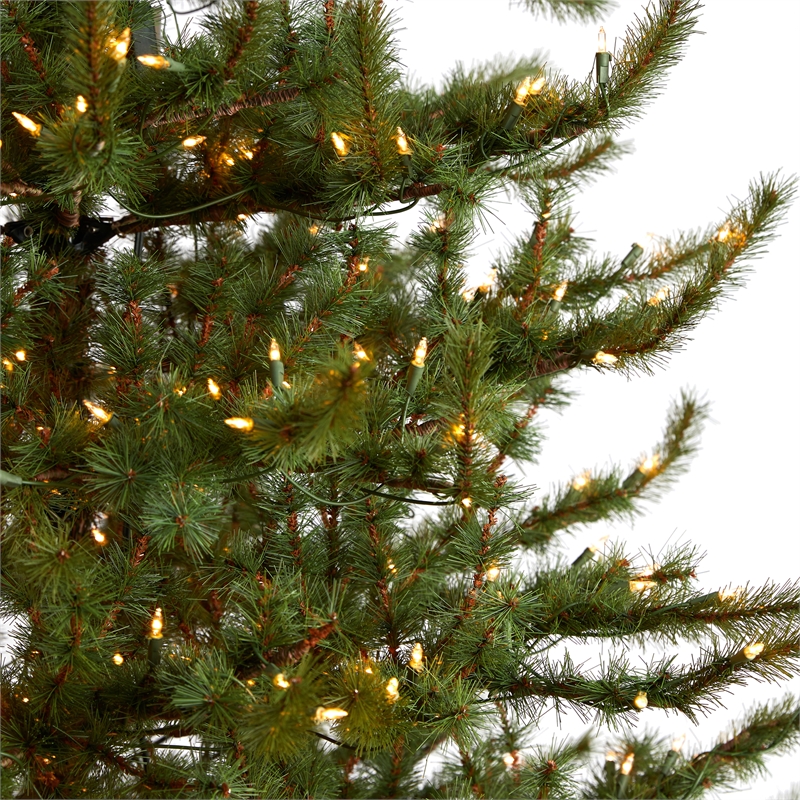 Nearly Natural 9ft Vancouver Mountain Pine Christmas Tree w/ 750 Clear Lights