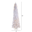 Nearly Natural 11ft Slim White Christmas Tree with 950 Warm White LED Lights