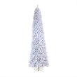 Nearly Natural 11ft Slim White Christmas Tree with 950 Warm White LED Lights