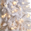 Nearly Natural 11ft Slim White Christmas Tree with 950 Warm White LED Lights