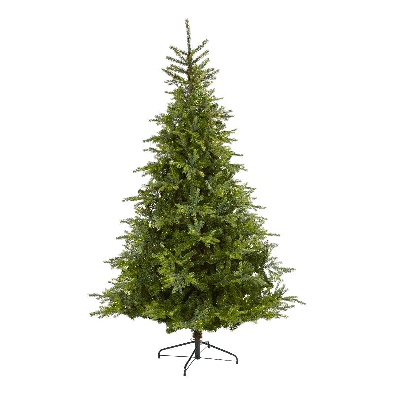Nearly Natural 8ft North Carolina Spruce Artificial Green Christmas Tree