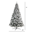 Nearly Natural 10ft Flocked West Virginia Fir Green Christmas Tree
