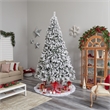 Nearly Natural 10ft Flocked West Virginia Fir Green Christmas Tree