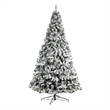 Nearly Natural 10ft Flocked West Virginia Fir Green Christmas Tree