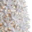 Nearly Natural 12ft Slim White Christmas Tree with 1100 Warm White LED Lights