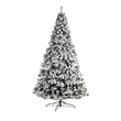 Nearly Natural 10ft Flocked West Virginia Fir Christmas Tree w/ 800 Clear LED