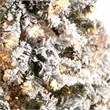 Nearly Natural 10ft Flocked West Virginia Fir Christmas Tree w/ 800 Clear LED